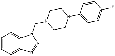 1-([4-(4-FLUOROPHENYL)PIPERAZINO]METHYL)-1H-1,2,3-BENZOTRIAZOLE Struktur