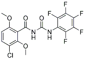 N-(3-CHLORO-2,6-DIMETHOXYBENZOYL)-N'-(2,3,4,5,6-PENTAFLUOROPHENYL)UREA Struktur