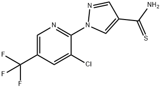 1-[3-CHLORO-5-(TRIFLUOROMETHYL)-2-PYRIDINYL]-1H-PYRAZOLE-4-CARBOTHIOAMIDE Struktur