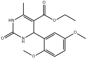 ETHYL 4-(2,5-DIMETHOXYPHENYL)-6-METHYL-2-OXO-1,2,3,4-TETRAHYDRO-5-PYRIMIDINECARBOXYLATE Struktur