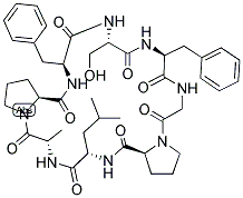 CYCLO(PHE-SER-PHE-GLY-PRO-LEU-ALA-PRO) Struktur