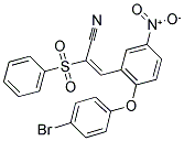 3-(2-(4-BROMOPHENOXY)-5-NITROPHENYL)-2-(PHENYLSULFONYL)PROP-2-ENENITRILE Struktur