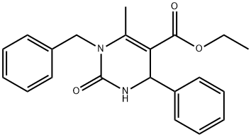 ETHYL 1-BENZYL-6-METHYL-2-OXO-4-PHENYL-1,2,3,4-TETRAHYDROPYRIMIDINE-5-CARBOXYLATE Struktur