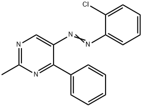 5-[2-(2-CHLOROPHENYL)DIAZENYL]-2-METHYL-4-PHENYLPYRIMIDINE Struktur