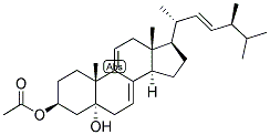 7,9(11), 22-CHOLESTATRIEN-24-BETA-METHYL-3-BETA, 5-ALPHA-DIOL 3-ACETATE Struktur