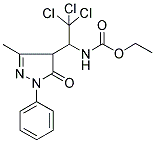 ETHYL N-[2,2,2-TRICHLORO-1-(3-METHYL-5-OXO-1-PHENYL-4,5-DIHYDRO-1H-PYRAZOL-4-YL)ETHYL]CARBAMATE Struktur