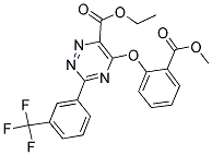 ETHYL 5-[2-(METHOXYCARBONYL)PHENOXY]-3-[3-(TRIFLUOROMETHYL)PHENYL]-1,2,4-TRIAZINE-6-CARBOXYLATE Struktur