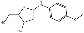 2-DEOXY-N-(4-METHOXYPHENYL) PENTOFURANOSYLAMINE Struktur