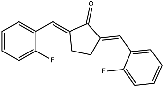 2,5-BIS[(E)-(2-FLUOROPHENYL)METHYLIDENE]CYCLOPENTANONE Struktur