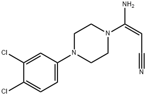 3-AMINO-3-[4-(3,4-DICHLOROPHENYL)PIPERAZINO]ACRYLONITRILE Struktur