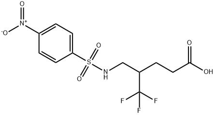 5,5,5-TRIFLUORO-4-(([(4-NITROPHENYL)SULFONYL]AMINO)METHYL)PENTANOIC ACID Struktur