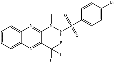 4-BROMO-N'-METHYL-N'-[3-(TRIFLUOROMETHYL)-2-QUINOXALINYL]BENZENESULFONOHYDRAZIDE Struktur