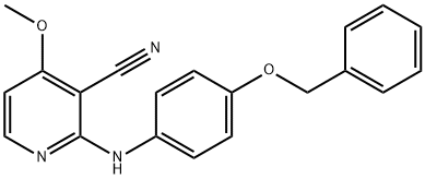 2-[4-(BENZYLOXY)ANILINO]-4-METHOXYNICOTINONITRILE Struktur