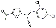 2-(5-ACETYL-2-THIENYL)-3-(2,4-DICHLOROPHENYL)ACRYLONITRILE Struktur