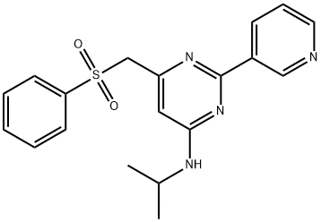 N-ISOPROPYL-6-[(PHENYLSULFONYL)METHYL]-2-(3-PYRIDINYL)-4-PYRIMIDINAMINE Struktur