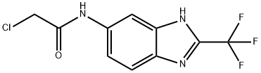 2-CHLORO-N-(2-TRIFLUOROMETHYL-1H-BENZOIMIDAZOL-5-YL)-ACETAMIDE Struktur