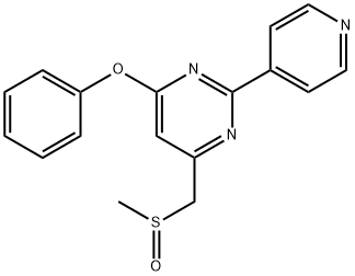 4-[(METHYLSULFINYL)METHYL]-6-PHENOXY-2-(4-PYRIDINYL)PYRIMIDINE Struktur