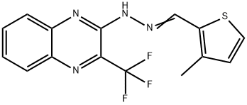 3-METHYL-2-THIOPHENECARBALDEHYDE N-[3-(TRIFLUOROMETHYL)-2-QUINOXALINYL]HYDRAZONE Struktur