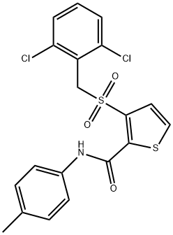 3-[(2,6-DICHLOROBENZYL)SULFONYL]-N-(4-METHYLPHENYL)-2-THIOPHENECARBOXAMIDE Struktur