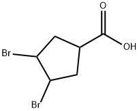 3,4-DIBROMOCYCLOPENTANE-1-CARBOXYLIC ACID Struktur