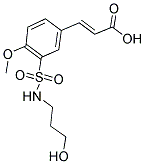 (2E)-3-(3-([(3-HYDROXYPROPYL)AMINO]SULFONYL)-4-METHOXYPHENYL)ACRYLIC ACID Struktur