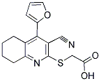 ([3-CYANO-4-(2-FURYL)-5,6,7,8-TETRAHYDROQUINOLIN-2-YL]THIO)ACETIC ACID Struktur