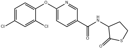 6-(2,4-DICHLOROPHENOXY)-N-(2-OXOTETRAHYDRO-3-THIOPHENYL)NICOTINAMIDE Struktur