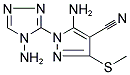 5-AMINO-1-(4-AMINO-4H-1,2,4-TRIAZOL-3-YL)-3-(METHYLTHIO)-1H-PYRAZOLE-4-CARBONITRILE Struktur