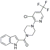 4-(3-CHLORO-5-(TRIFLUOROMETHYL)(2-PYRIDYL))PIPERAZINYL INDOL-2-YL KETONE Struktur