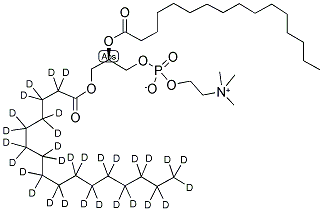 1-PALMITOYL(D31)-2-PALMITOYL-SN-GLYCERO-3-PHOSPHOCHOLINE Struktur