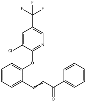 3-(2-(3-CHLORO-5-(TRIFLUOROMETHYL)(2-PYRIDYLOXY))PHENYL)-1-PHENYLPROP-2-EN-1-ONE Struktur