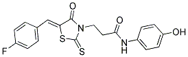 3-[(5Z)-5-(4-FLUOROBENZYLIDENE)-4-OXO-2-THIOXO-1,3-THIAZOLIDIN-3-YL]-N-(4-HYDROXYPHENYL)PROPANAMIDE Struktur