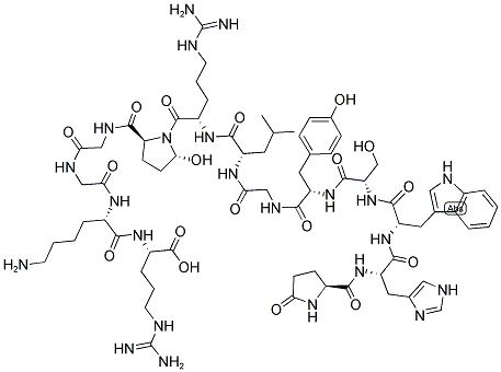 PGLU-HIS-TRP-SER-TYR-GLY-LEU-ARG-HYP-GLY-GLY-LYS-ARG Struktur