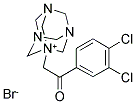 1-[2-(3,4-DICHLOROPHENYL)-2-OXOETHYL]-3,5,7-TRIAZA-1-AZONIATRICYCLO[3.3.1.1(3,7)]DECANE BROMIDE Struktur