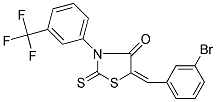 (5E)-5-(3-BROMOBENZYLIDENE)-2-THIOXO-3-[3-(TRIFLUOROMETHYL)PHENYL]-1,3-THIAZOLIDIN-4-ONE Struktur