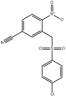 3-([(4-CHLOROPHENYL)SULFONYL]METHYL)-4-NITROBENZENECARBONITRILE Struktur