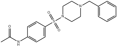 N-(4-((4-BENZYLPIPERAZINYL)SULFONYL)PHENYL)ETHANAMIDE Struktur