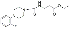 ETHYL 3-((((4-(2-FLUOROPHENYL)PIPERAZINYL)THIOXOMETHYL)AMINO)PROPANOATE Struktur