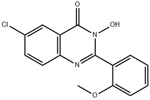 6-CHLORO-3-HYDROXY-2-(2-METHOXYPHENYL)-4(3H)-QUINAZOLINONE Struktur