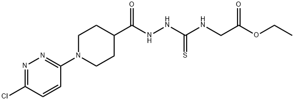 ETHYL 2-([(2-([1-(6-CHLORO-3-PYRIDAZINYL)-4-PIPERIDINYL]CARBONYL)HYDRAZINO)CARBOTHIOYL]AMINO)ACETATE Struktur