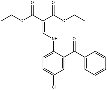 DIETHYL 2-[(2-BENZOYL-4-CHLOROANILINO)METHYLENE]MALONATE Struktur