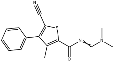 5-CYANO-N-[(DIMETHYLAMINO)METHYLENE]-3-METHYL-4-PHENYL-2-THIOPHENECARBOXAMIDE Struktur