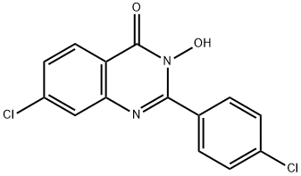 7-CHLORO-2-(4-CHLOROPHENYL)-3-HYDROXY-4(3H)-QUINAZOLINONE Struktur