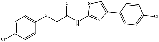 2-[(4-CHLOROPHENYL)SULFANYL]-N-[4-(4-CHLOROPHENYL)-1,3-THIAZOL-2-YL]ACETAMIDE Struktur