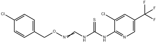 N-(([(4-CHLOROBENZYL)OXY]AMINO)METHYLENE)-N'-[3-CHLORO-5-(TRIFLUOROMETHYL)-2-PYRIDINYL]THIOUREA Struktur