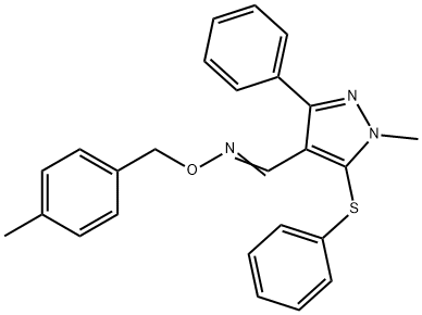 1-METHYL-3-PHENYL-5-(PHENYLSULFANYL)-1H-PYRAZOLE-4-CARBALDEHYDE O-(4-METHYLBENZYL)OXIME Struktur