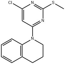 1-[6-CHLORO-2-(METHYLSULFANYL)-4-PYRIMIDINYL]-1,2,3,4-TETRAHYDROQUINOLINE Struktur