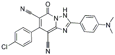 7-(4-CHLOROPHENYL)-2-[4-(DIMETHYLAMINO)PHENYL]-5-OXO-3,5-DIHYDRO[1,2,4]TRIAZOLO[1,5-A]PYRIDINE-6,8-DICARBONITRILE Struktur