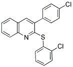 2-CHLOROPHENYL 3-(4-CHLOROPHENYL)-2-QUINOLINYL SULFIDE Struktur