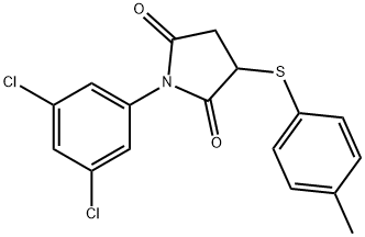 1-(3,5-DICHLOROPHENYL)-3-[(4-METHYLPHENYL)SULFANYL]DIHYDRO-1H-PYRROLE-2,5-DIONE Struktur